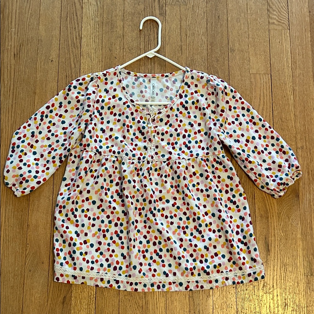 Cherokee Multi-Color Polka Dot Long Sleeve Tee